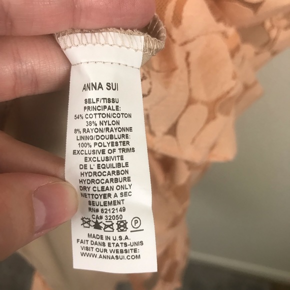 Anna Sui Floral Lace Dress Appliqué - Picture 7 of 7